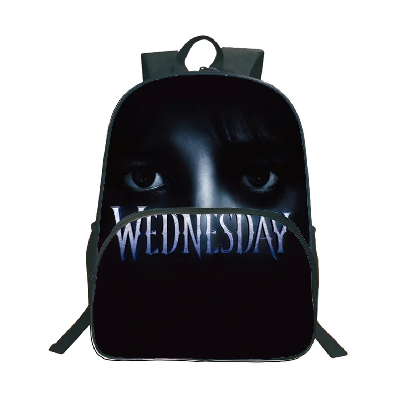 Cartoon Wednesday Addams 3D Print Backpack Kids Mischief Cosplay Pattern Backpacks Boy Girl Funny Game Schoolbag Student Mochila