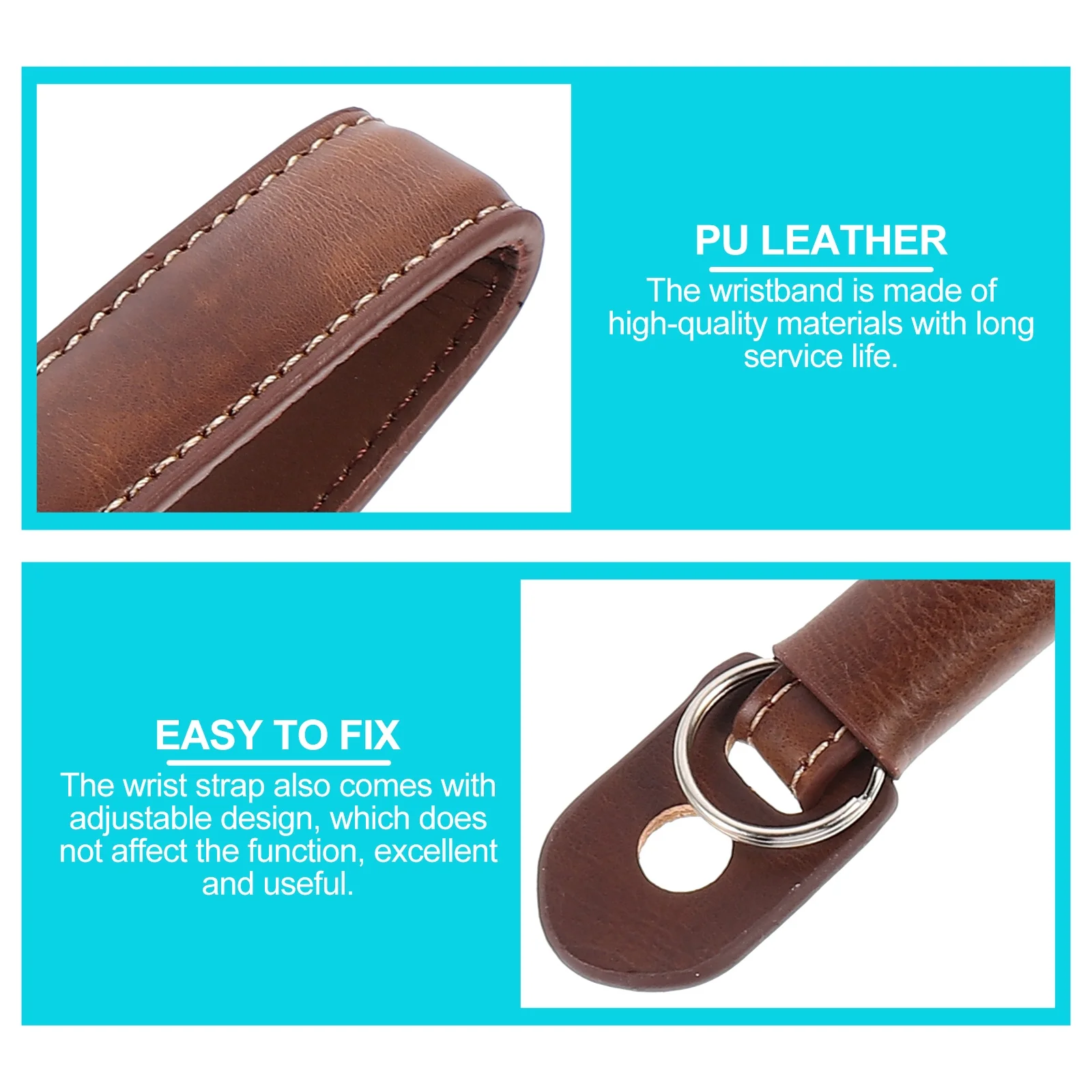 

2pcs Camera Wrist Strap For Mirrorless Compact Digital Cameras Adjustable Pu Lanyard Durable Hand Strap