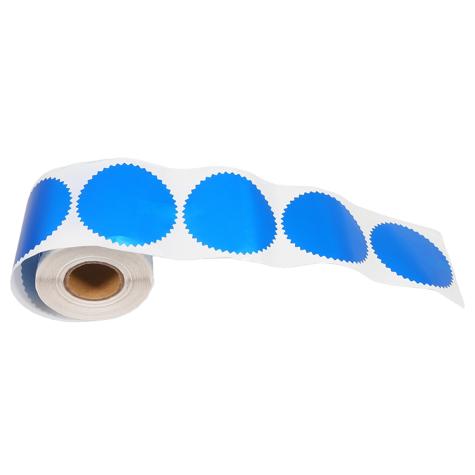 

250 pcs Steel Print Tags Serrated Edge Blank Certificate Award Seals Stickers for Business Notary Formal Labels