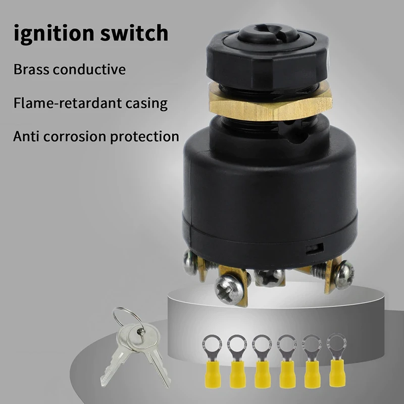 

12V 3 Way Ignition Starter Switch With 2Keys For Mariner & Mercury Outboards With A Electric Choke Push To Choke