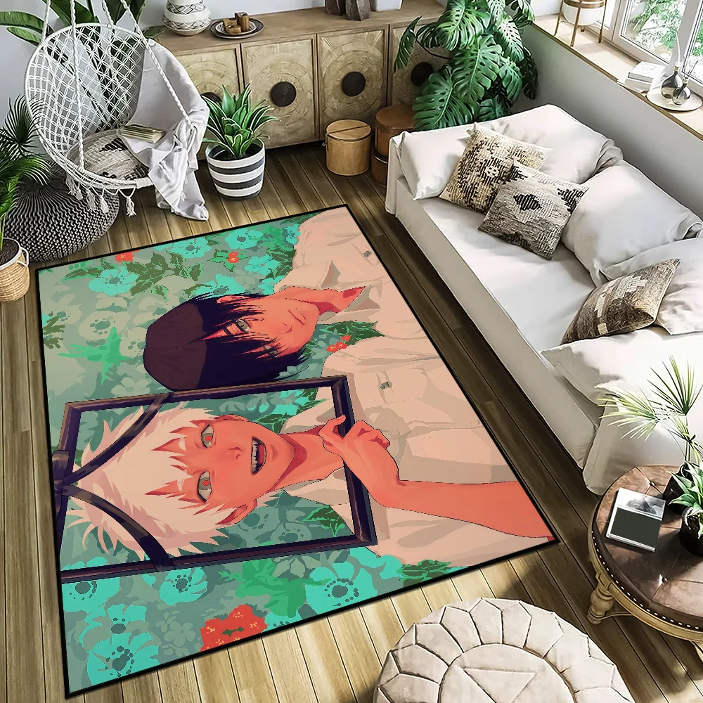 

The summer small carpet Anime Anti-Slip Kitchen Bedroom Handmade died Tufted Rug Carpet hikaru Living Room Entrance Decoration