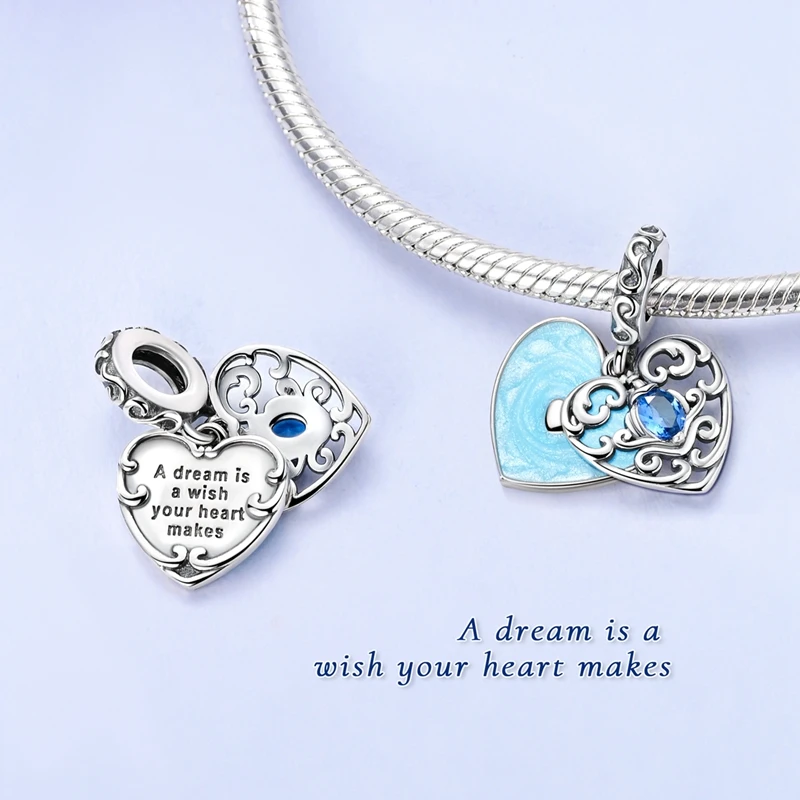 Charms-Anhänger Original 925 Sterling Silber Kürbiskutsche Prinzessin Ballettschuh Charm-Perle Passend für Armband Damen DIY Schmuck Geschenk – Detail 26