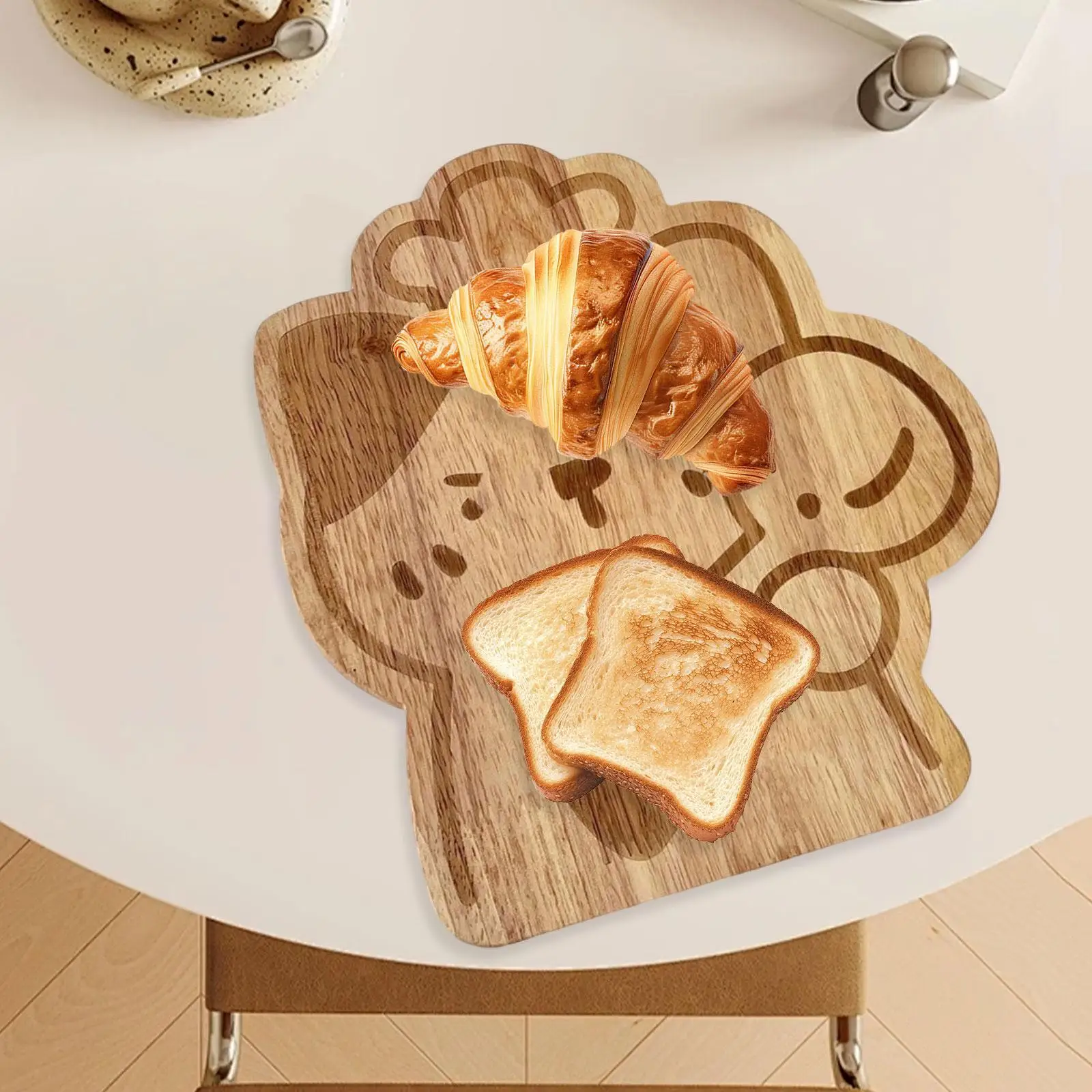 Wooden Cutting Board Kitchen Baking Tools Countertop Heavy Duty Butcher Block Cheese Board for Bread Meats Food Prep Fruits