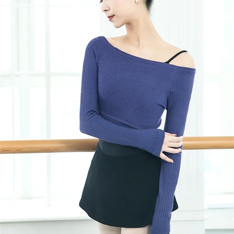 Women Knitwear Dance Warm Ups Ballet Sweater Knit Crop Top Dance Shorts Legwarmer Winter Dance Warm Sets Ballerina Dancewear