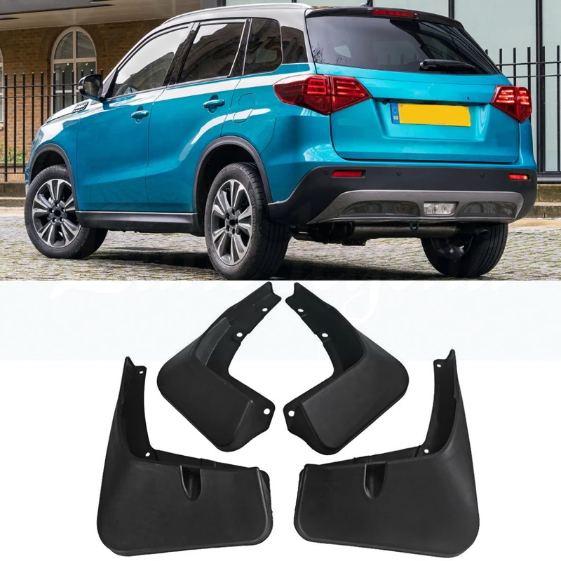 Mudflaps Splash Guards Car Mud Flaps For Suzuki Vitara / Edcudo Mudguards Fender 2016 2017 2018 2019 2020 Front & Rear Protector