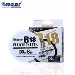 Lenza da pesca originale Seaguar R18 100% FLUORO CARBON professionale in carbonio 100 m # 0.8- # 6 3LB-25LB Prodotto nel GIAPPONE