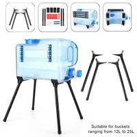 Camping Water Bucket Dismantling Bracket Folding Cooler Stand Frame Strong Load Bearing Portable Bucket Rack Picnic Accessories