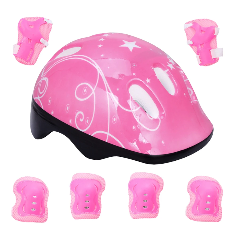 Children'S Skating Protection Equipment Set 1 + 2 Knee Pads + 2 Elbow Pads + 2 Wrist Cuff Hand Pad Equipment