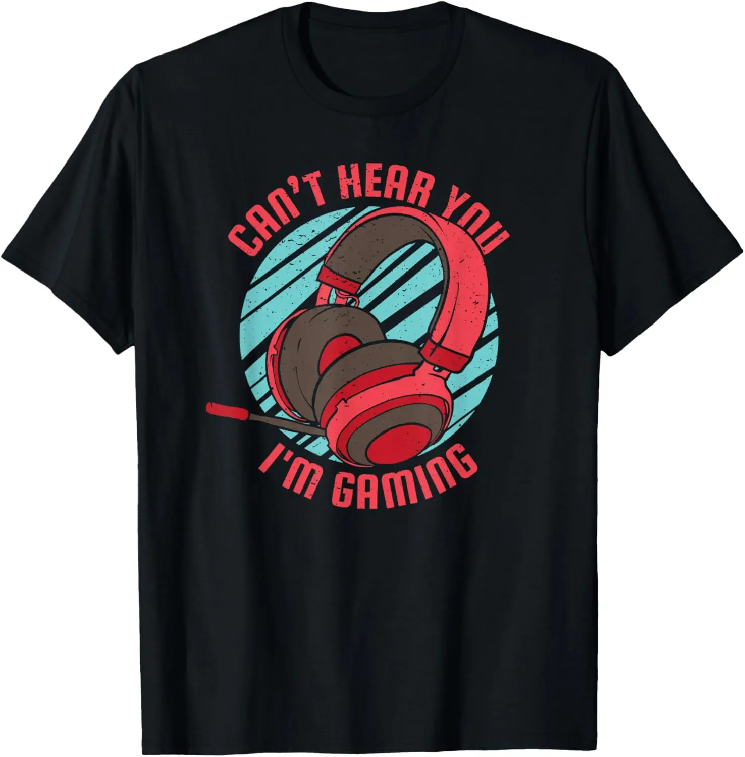 Gamer Presents Can't Hear You I'm Gaming Console Quote Teen T-Shirt Cotton Retro Street Fashion Women Men Short Sleeve Design