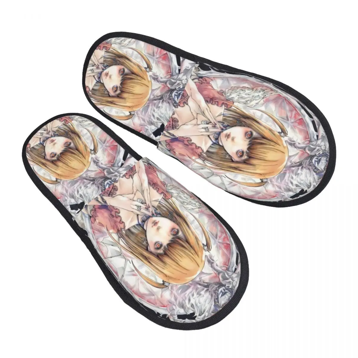 

Death Note Misa Amane Зимние тапочки для гостиной, аниме, манга, уютные тапочки из пены с эффектом памяти, нескользящие