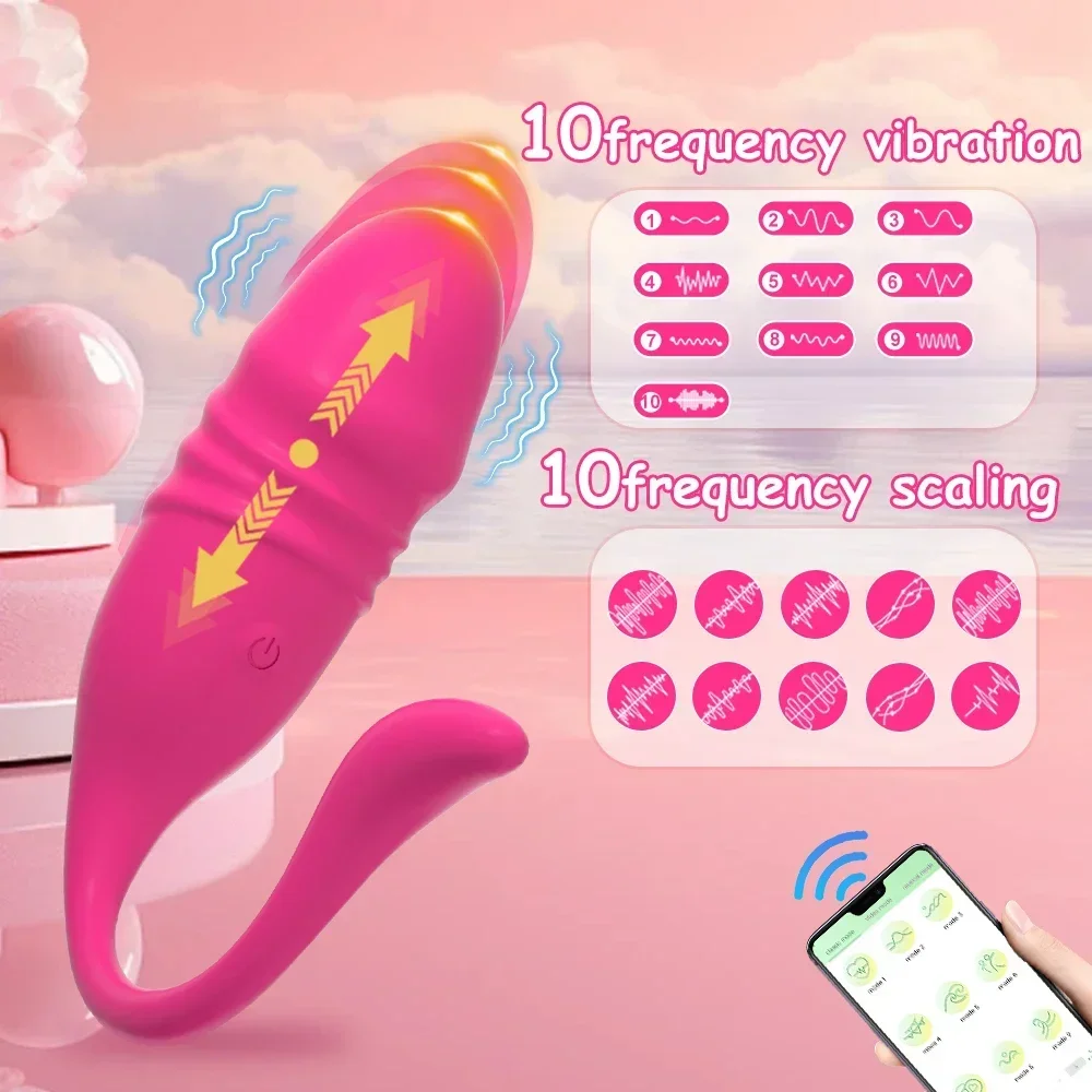 SCWireless بلوتوث APP G بقعة هزاز للنساء تلسكوبي دسار البظر محفز المهبل الحب البيض سراويل الجنس لعب ل Adu