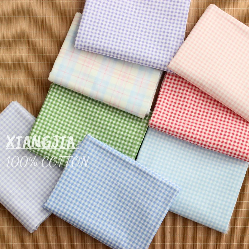 

40 cotton poplin, plaid versatile pattern, digital printing, children's clothing fabric, breathable and skin-friendly home