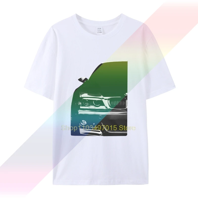 E46 M3 T-Shirt Deisgn for Men Tuning Race Racing Car Motorsport Cotton Tee