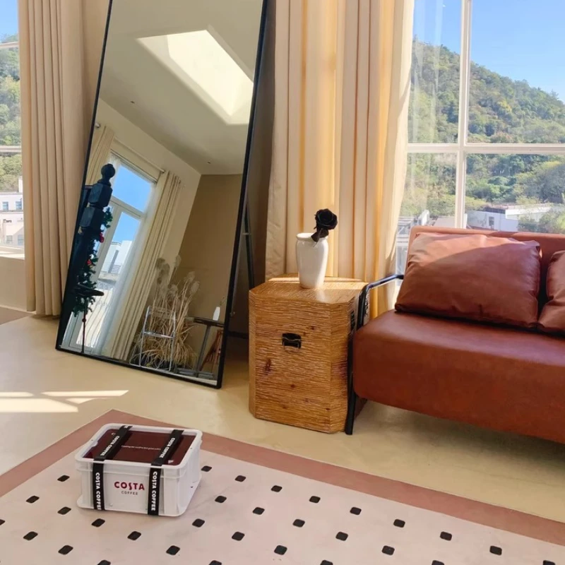 

Wabi Sabi Wooden Storage Box Vintage Side Table for Sofa Living Room End Table Minimalist Nightstand & Airbnb Bedside Cabinet