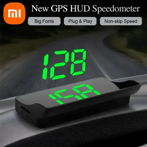 Xiaomi 자동차 헤드 업 HD 디스플레이 GPS 속도계 속도 KMH 디지털 HUD 앞 유리 프로젝터 모든 자동차 자동차 전자 액세서리