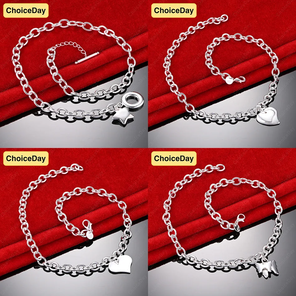 

ChoiceDay 925 Sterling Silver Exquisite Butterfly Star Necklace Women's Wedding Jewelry Party Accessories Gift