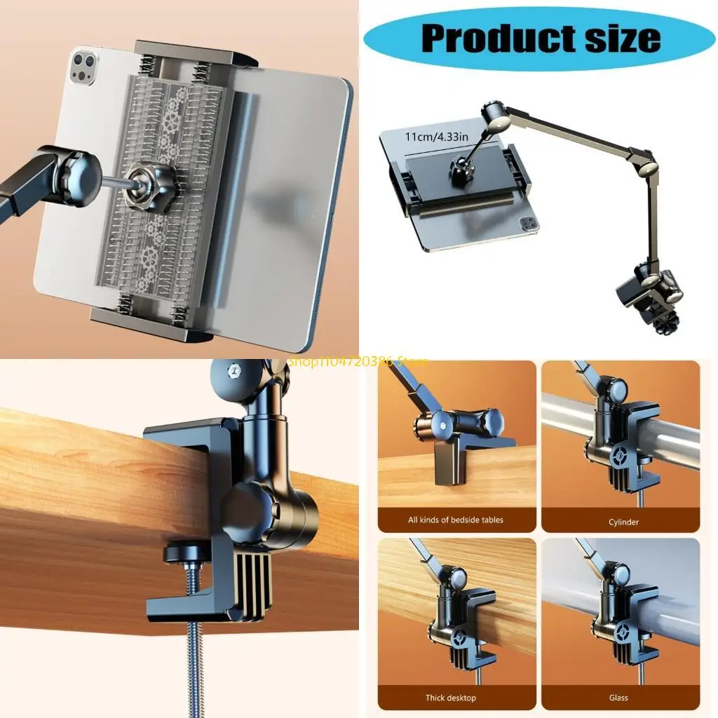 

K0EA Multiple Angle Adjustable Phone Stand For Video Calls Reading Overhead Phone Mount Gooseneck Arm for Tablets Phones