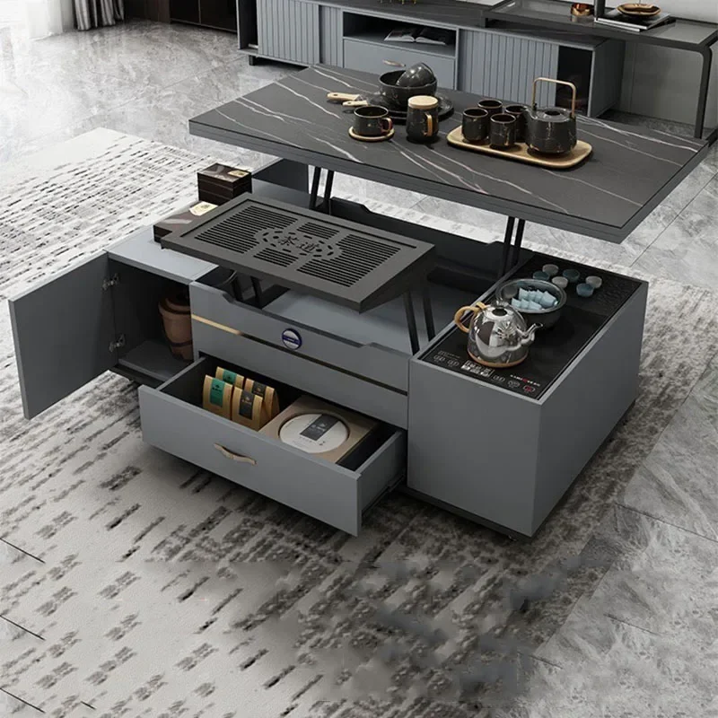 Multi Function Lift Top Coffee Table Modern Luxury Living Room Storage Coffee Table Unique Simple Muebles Auxiliares Furniture