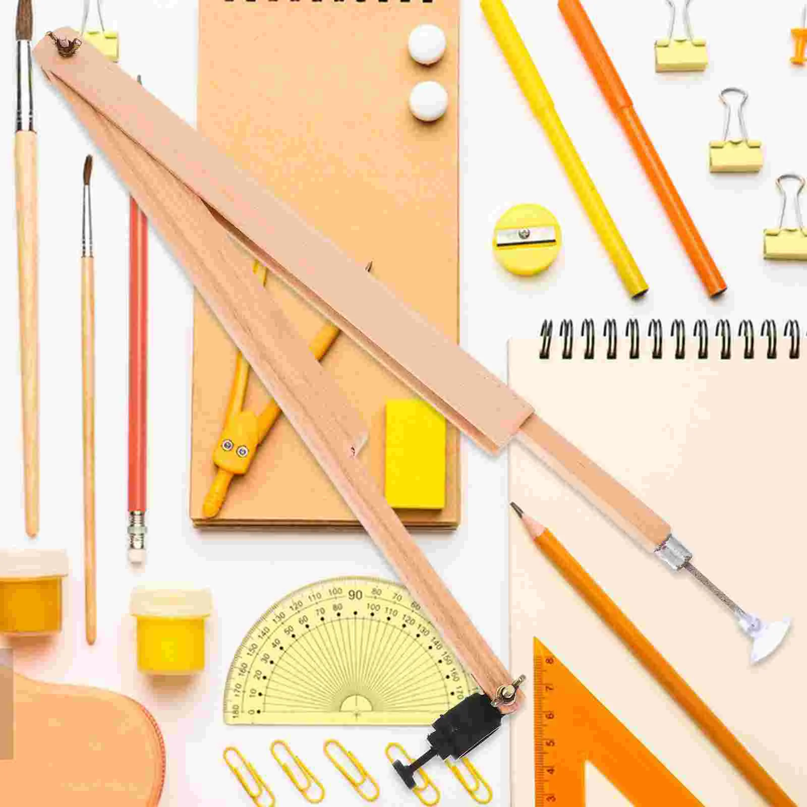 1Pc Large Wooden Teaching Compass Drafting Tool Classroom Demonstration Aids Precision Drawing Instruments Math