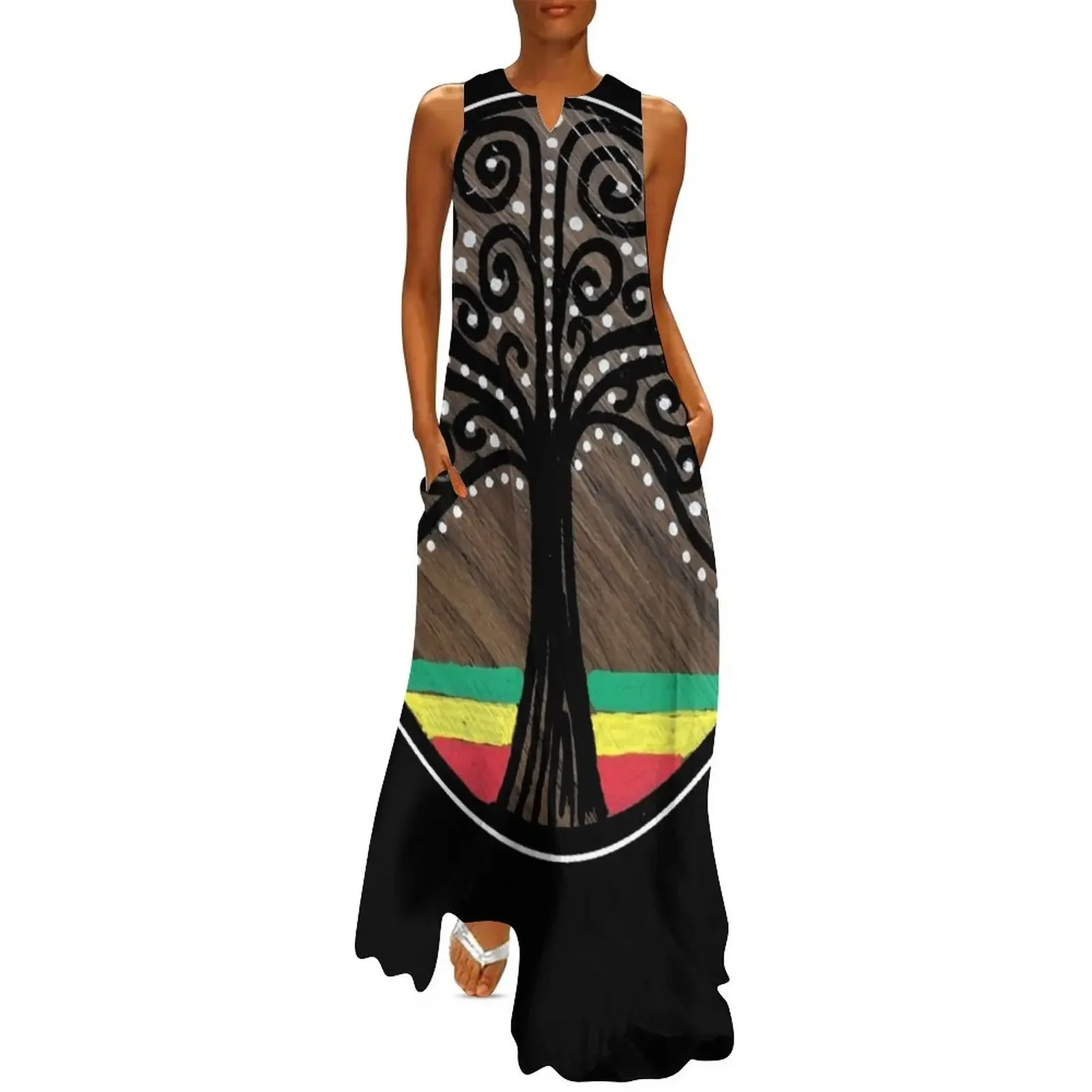 

Mijumi Rasta Tree Long Dress festival outfit women Female clothing Dress