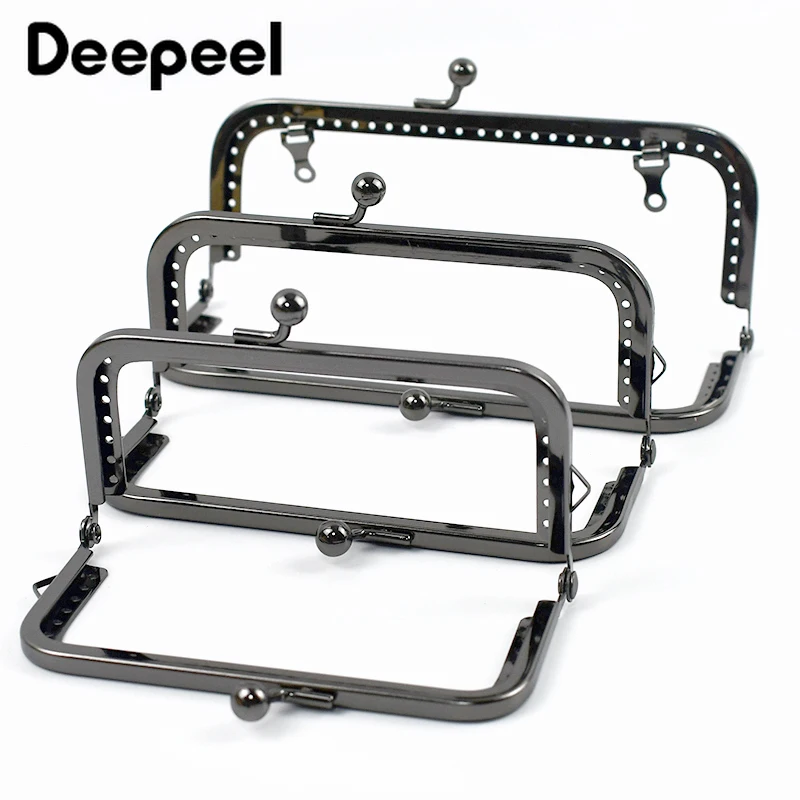 5Pcs Metal Bags Purse Frame Kiss Clasp 8.5-18.5cm Wallet Handbag Handles DIY Handmade Sewing Brackets Clourse Bag Accessories