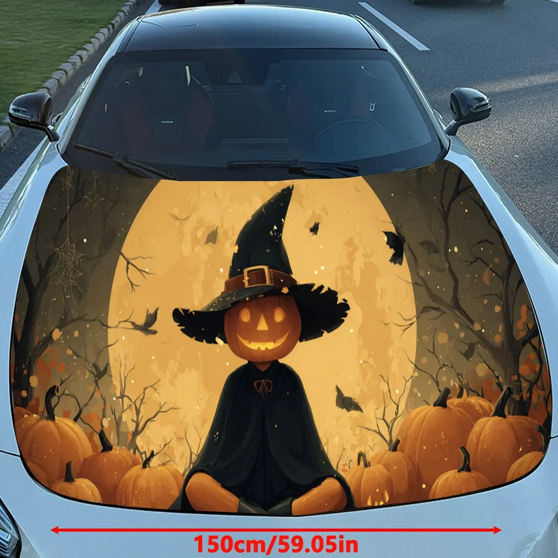 ملصق يلتف من الفينيل بغطاء محرك السيارة على شكل يقطين داكن، ملصق غطاء تلقائي عصري، ملصق سيارة ذاتي اللصق مقاوم للماء، النمل #2