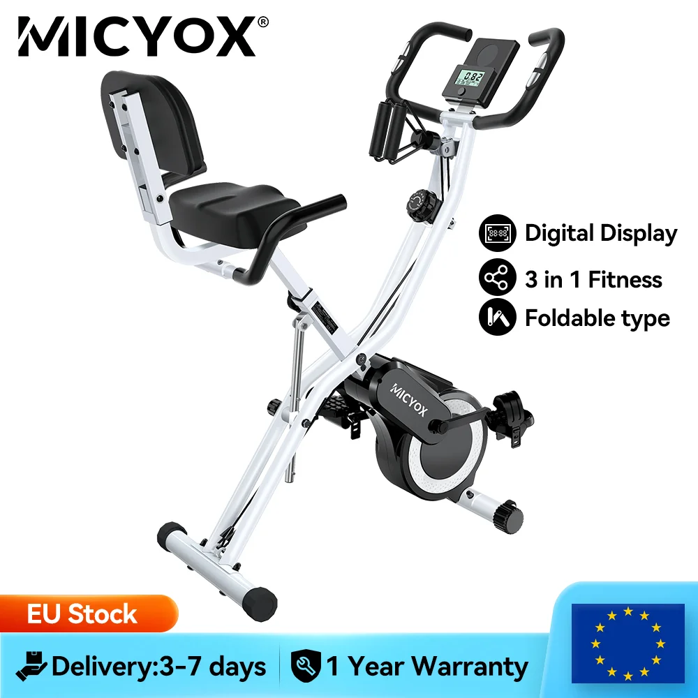 Micyox Indoor Bike Heart Rate Detection Digital Display Collapsible 3 in 1 Fitness Exercise Bikes Free Shipping