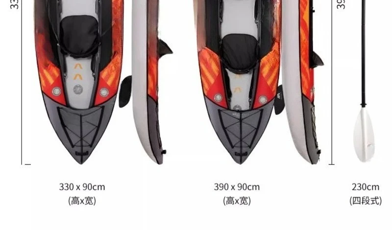 Kayak de canoa doble individual para surfear inflable
