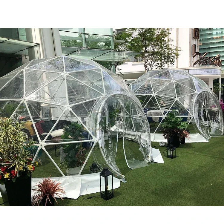 outdoor clear glass pvc garden dome tent house restaurant dome igloo for event