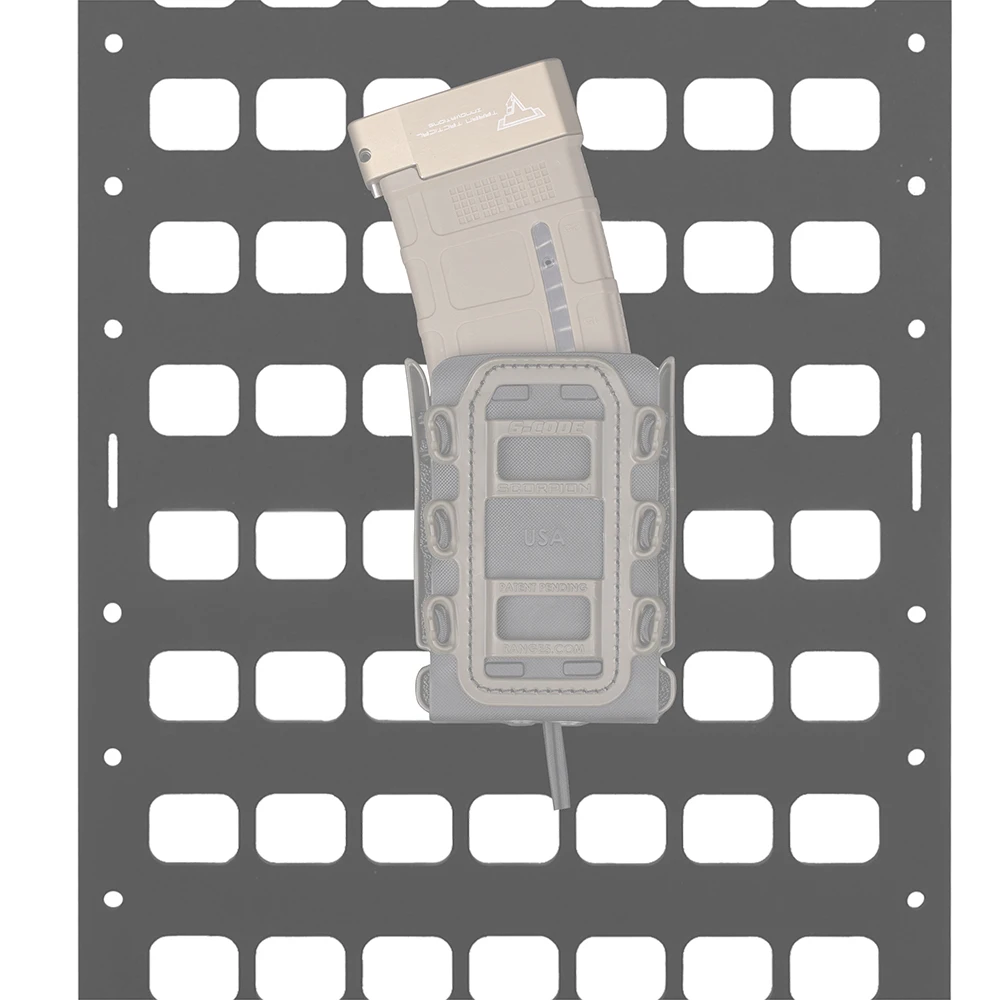 Molle dasar penyimpanan belakang kursi mobil Panel taktis untuk tempat penyimpanan kantong Airsoft QLS adaptor RTI g-code Aksesori tetap