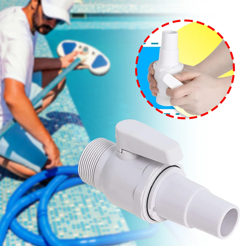 Robinet à Bille à 2 Voies pour Piscine, Régulation du Débit d'Eau, Pression Maximale de 50 PSI, Connecteur d'Arrêt de Filtre