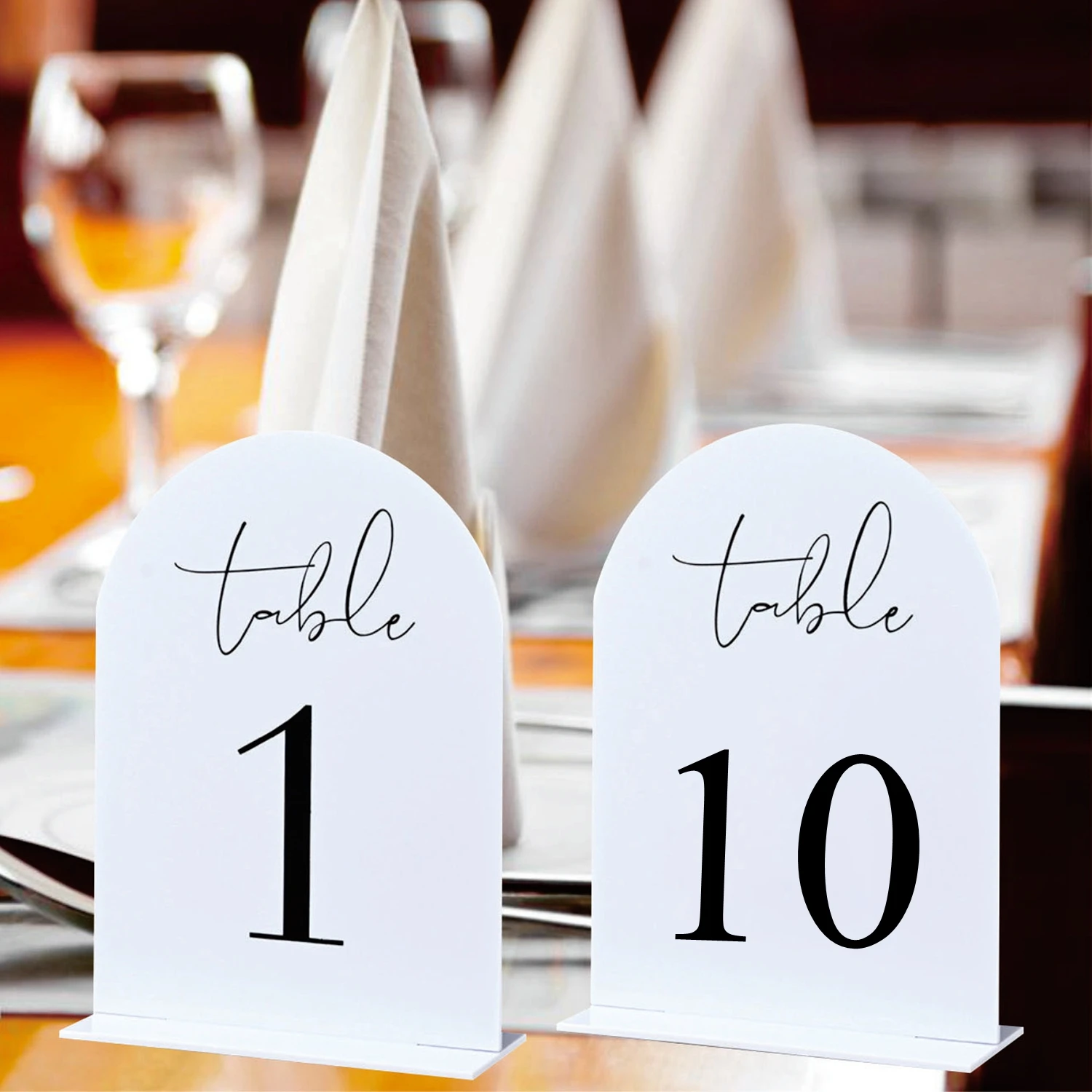 

Customized Wedding Table Number Cards 1-10 or 30 Hotel Table Card Best Man and Bridesmaid Birthday Party Arch Table Number Guide