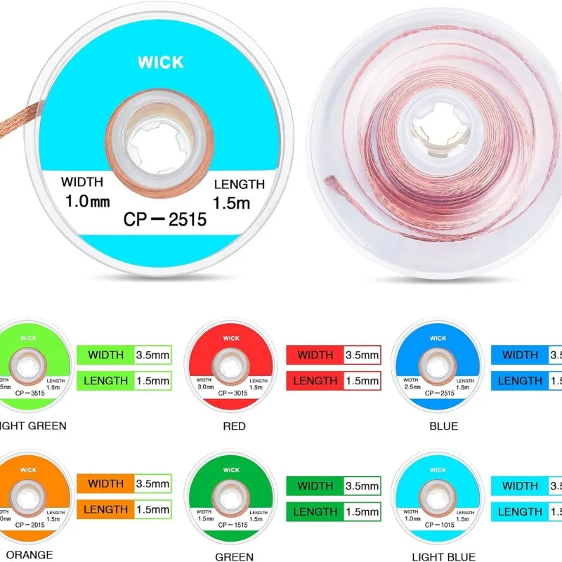 desoldering mesh braid tape copper welding solder remover 14 mm fio de solda wick tin chumbo cord flux bga repair tool 01
