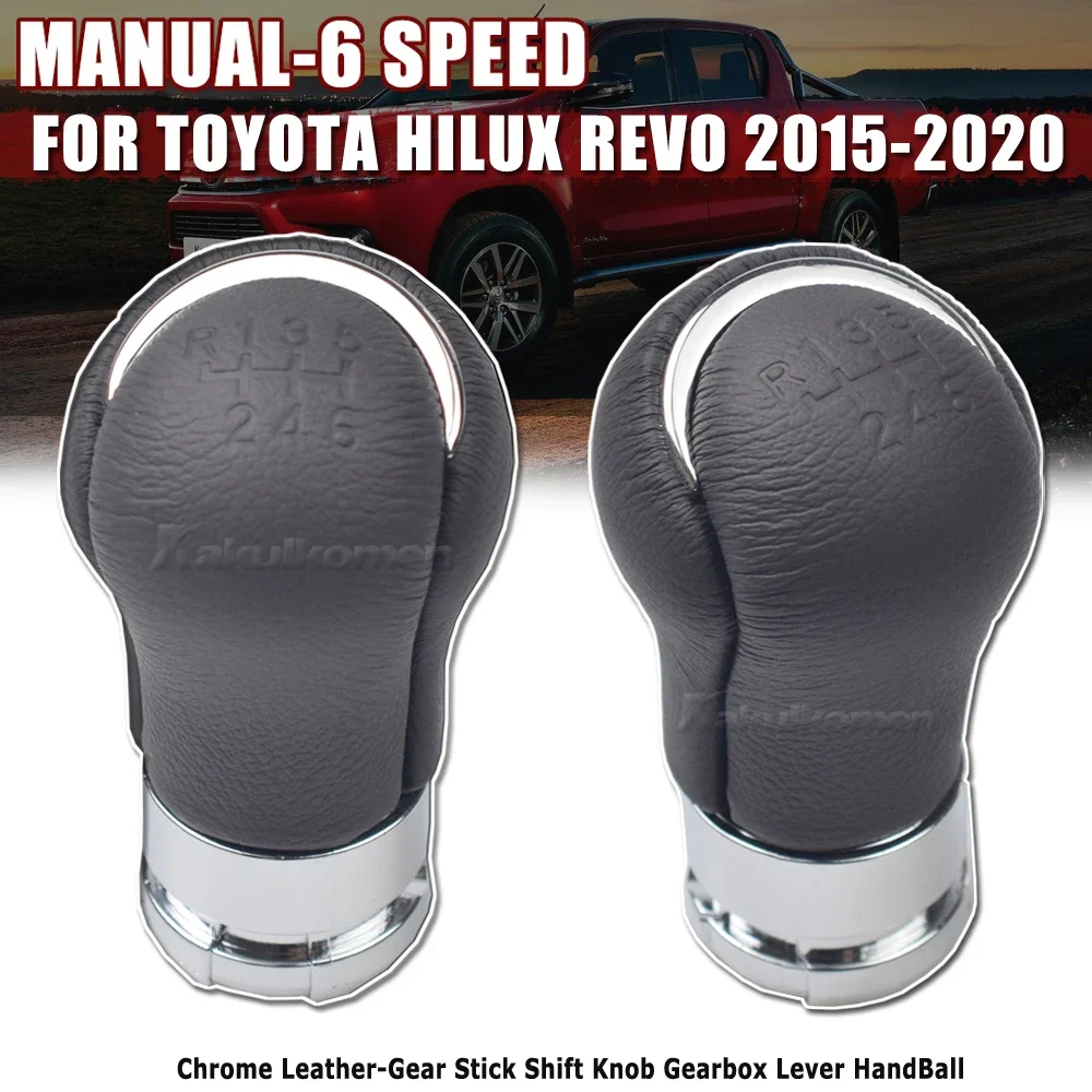 

6 Speed Gear Head Protective Case Shift Gear Knob For TOYOTA HILUX REVO 2015 2016 2017 2018 2019 2020