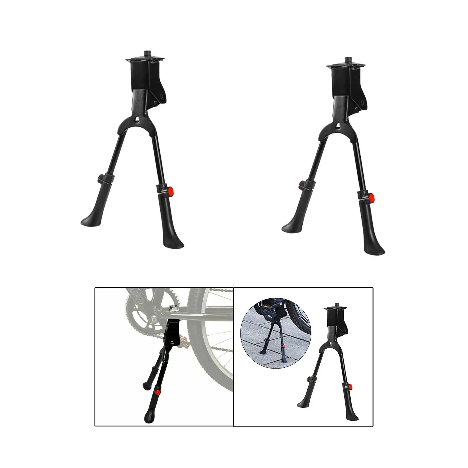 

Double Leg Bicycle Kickstand Parking Rack Foot Support for 24-29'' Mountain Bike