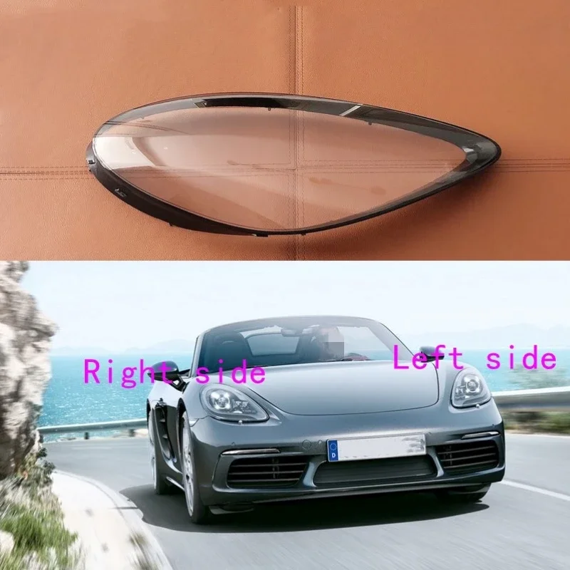 

For Porsche 718 2016 2017 2018 2019 2020 headlight shell lamp shade transparent cover headlight glass headlamp cover