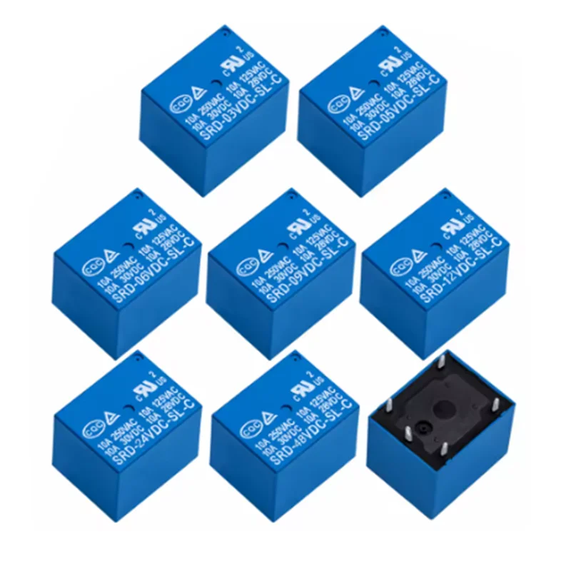 Relays SRD-03VDC-SL-C SRD-05VDC-SL-C SRD-06VDC-SL-C SRD-09VDC-SL-C SRD-12VDC-SL-C 3V 5V 6V 9V 12V 24V 48V 10A 250VAC 5PIN