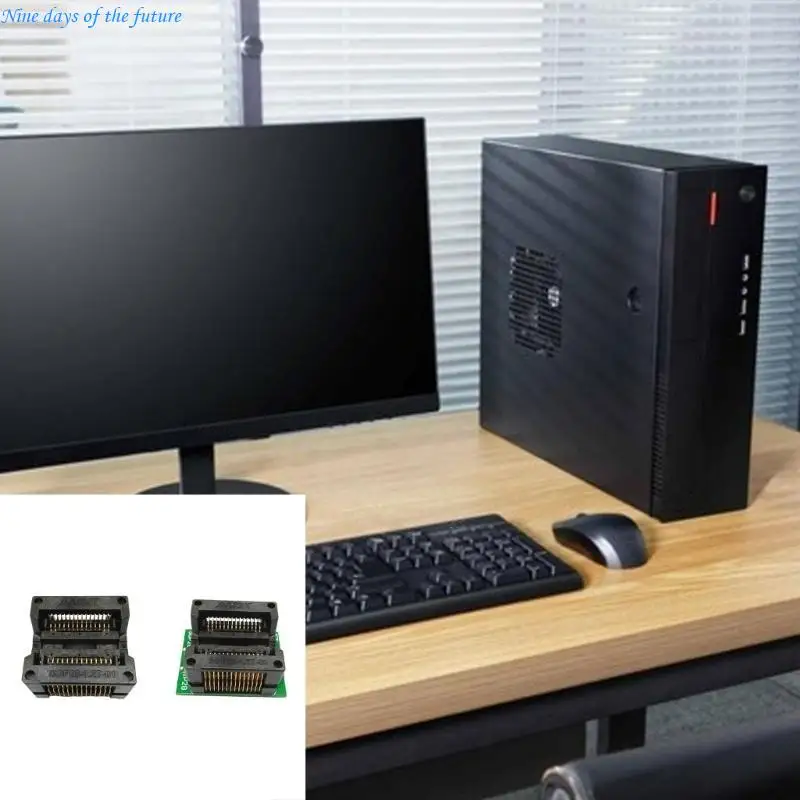 300mil SOP28 Test Socket SOP28 Socket SOP28-1.27 OTS28(28)-1.27 SOP28 to DIP28 Programming Adapter Socket E65A