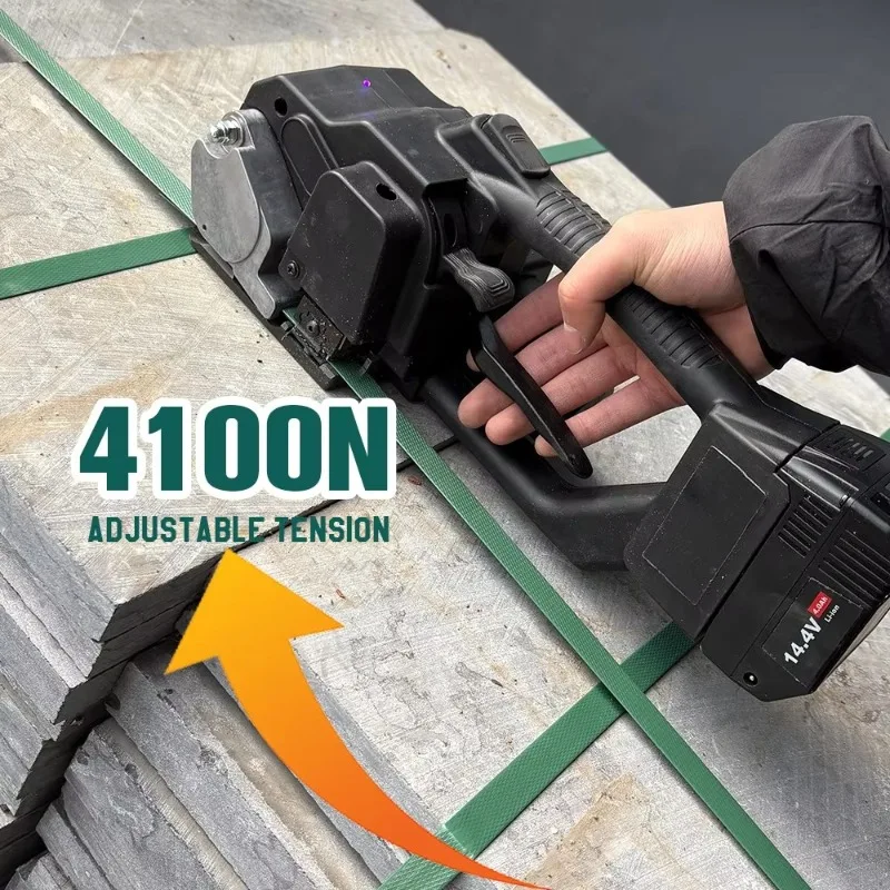 

【Brand new】Handheld Electric Strapping Machine V2 3500N To 4500N 10pcs Min Battery Powered Packaging Tool Warehouse Cardboard Ca