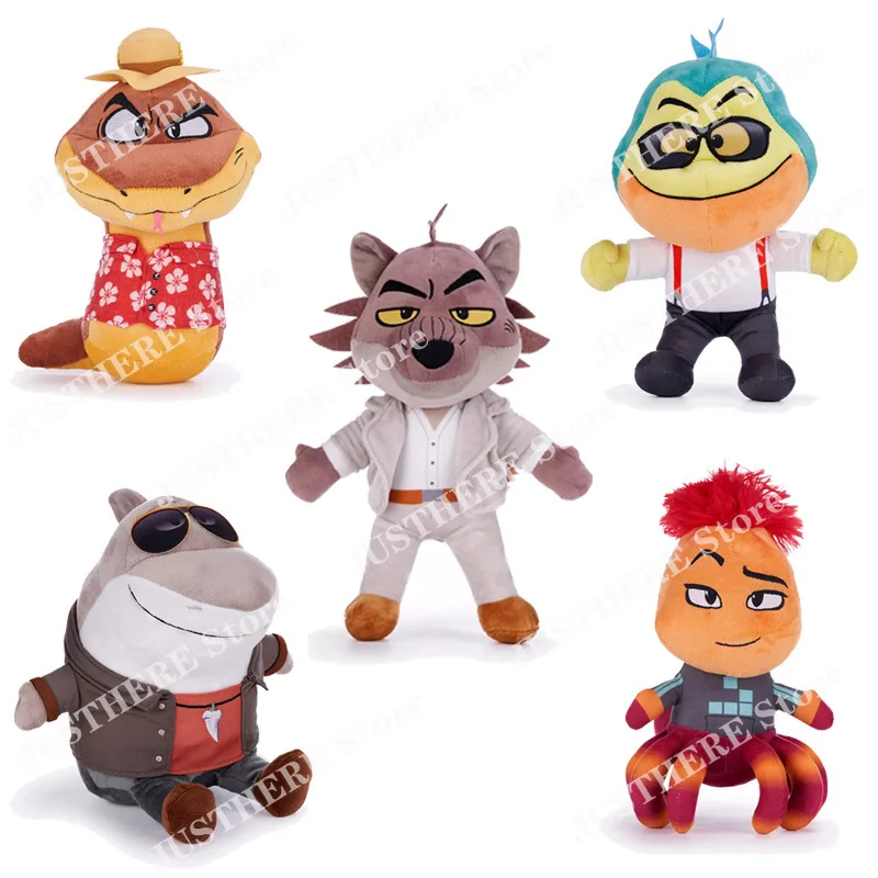Anime The Bad Guys Plush Toys Mr Snake Piranha Wolf Shark Ms Tarantula Stuffed Dolls Animals Plushie Figure Peluche Pillow Gift