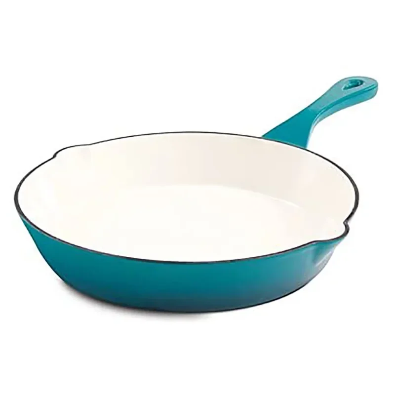 

111982.01 Artisan Enameled Non Stick Cast Iron Skillet, Teal Ombrecookware pots and pans set