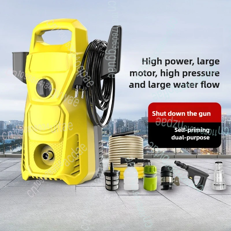 

220 В, 6 л/мин, бытовой водяной пистолет высокого давления, 3000 Вт, мощный инструмент для чистки сада, водяной пистолет для автомойки, мощная машина для чистки