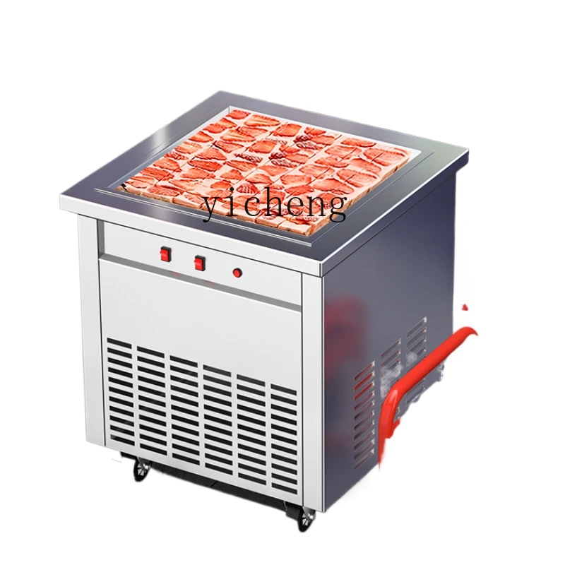 ZF Yogurt Machine Commercial Fried Ice Machine Stall Snowflake Cheese Machine Automatic Thick Cut Yogurt Cubes High Power