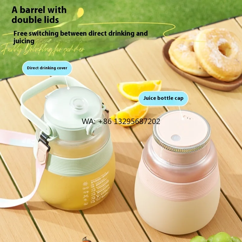 

USB-Powered 1000ml Capacity Electric Juicer Cup Portable Multifunctional Fresh Juicer with Plastic Blade for Small Use