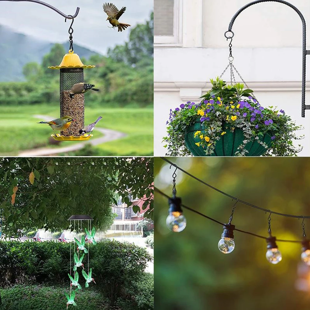 

10pcs Rotating Swivel Hooks Stainless Steel Durable 360 Degree Hanging for Wind Chimes Bird Feeders Garden Plants Outdoor