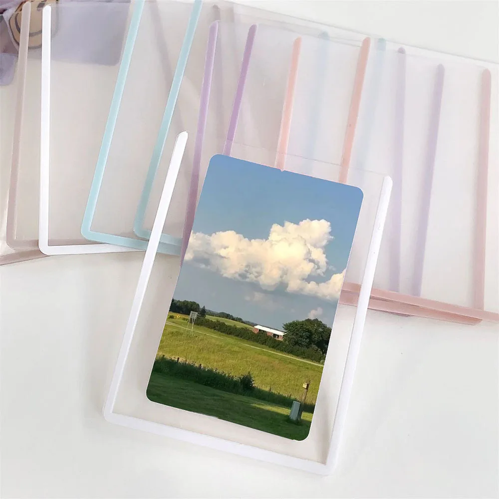 10PCS Hard Card Sleeve Photocard Holder Guka Id Card Holder Film Covered Small Card Protection Classic Cute B8 High Transparency