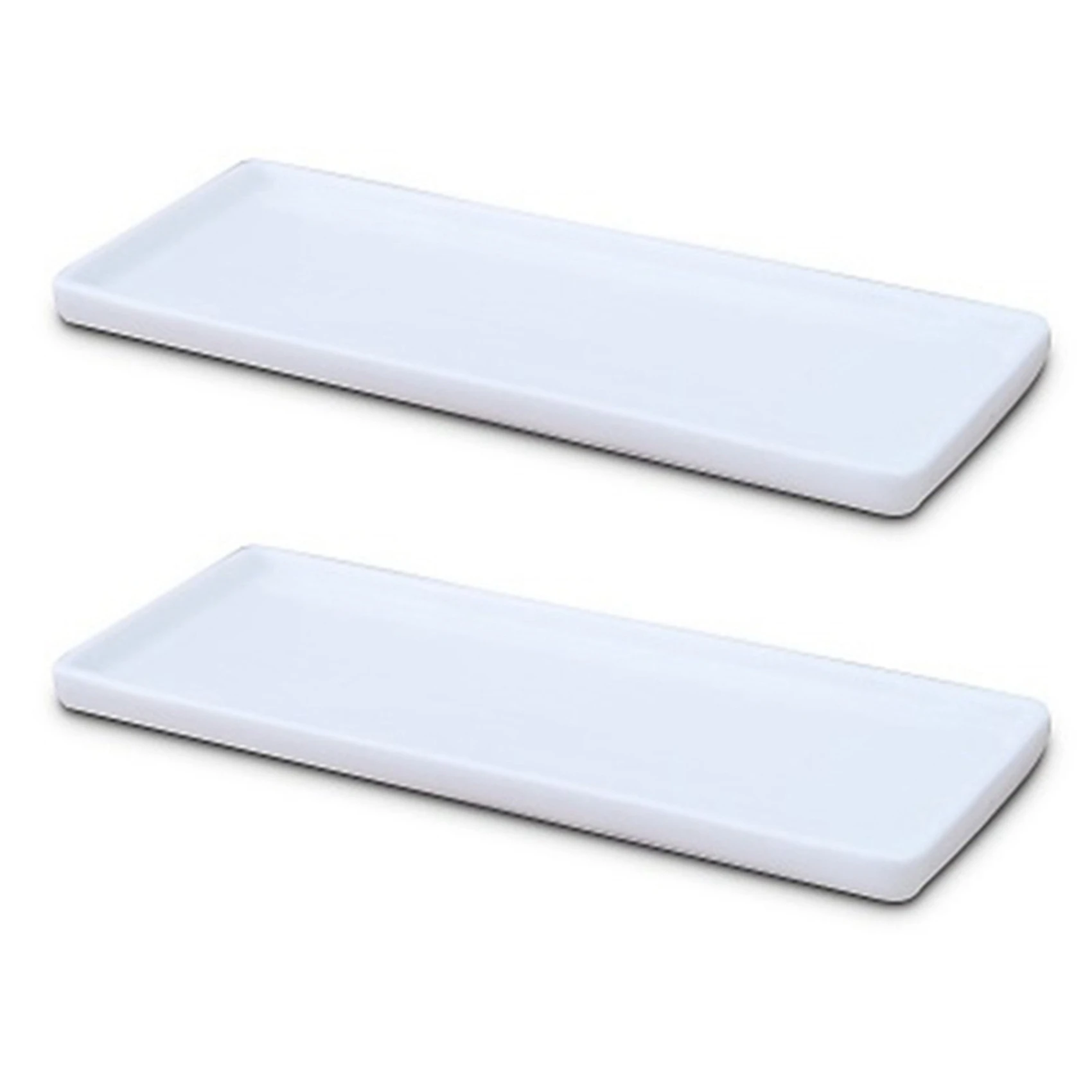 ABJN-2X Rectangular Tray Plate White Porcelain Rectangular Plate Mouthwash Cup Tray Bathroom Living Storage Tray