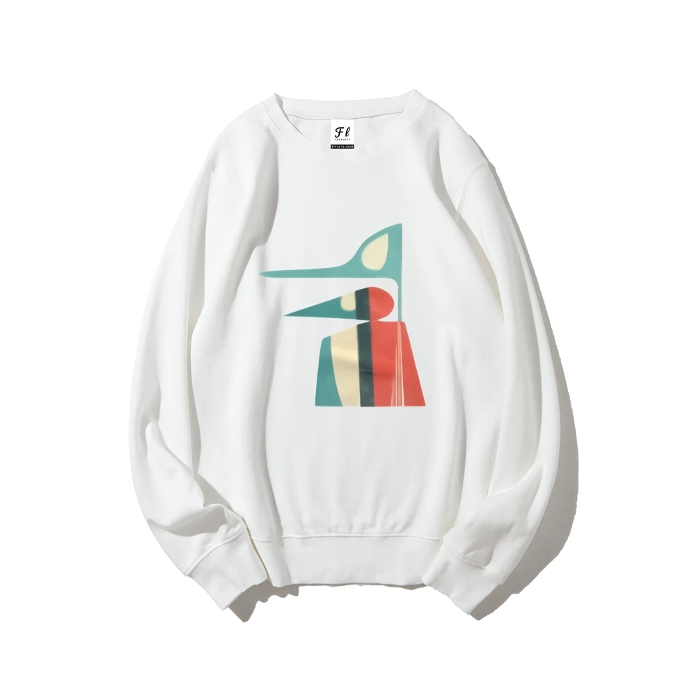 سويت شيرت ثعلب تجريدي، جرافيك فني حديث، خريف وشتاء، كاجوال فضفاض بأكمام طويلة، فريد من نوعه، أنيق، ملابس يومية، ملابس علوية من القماش