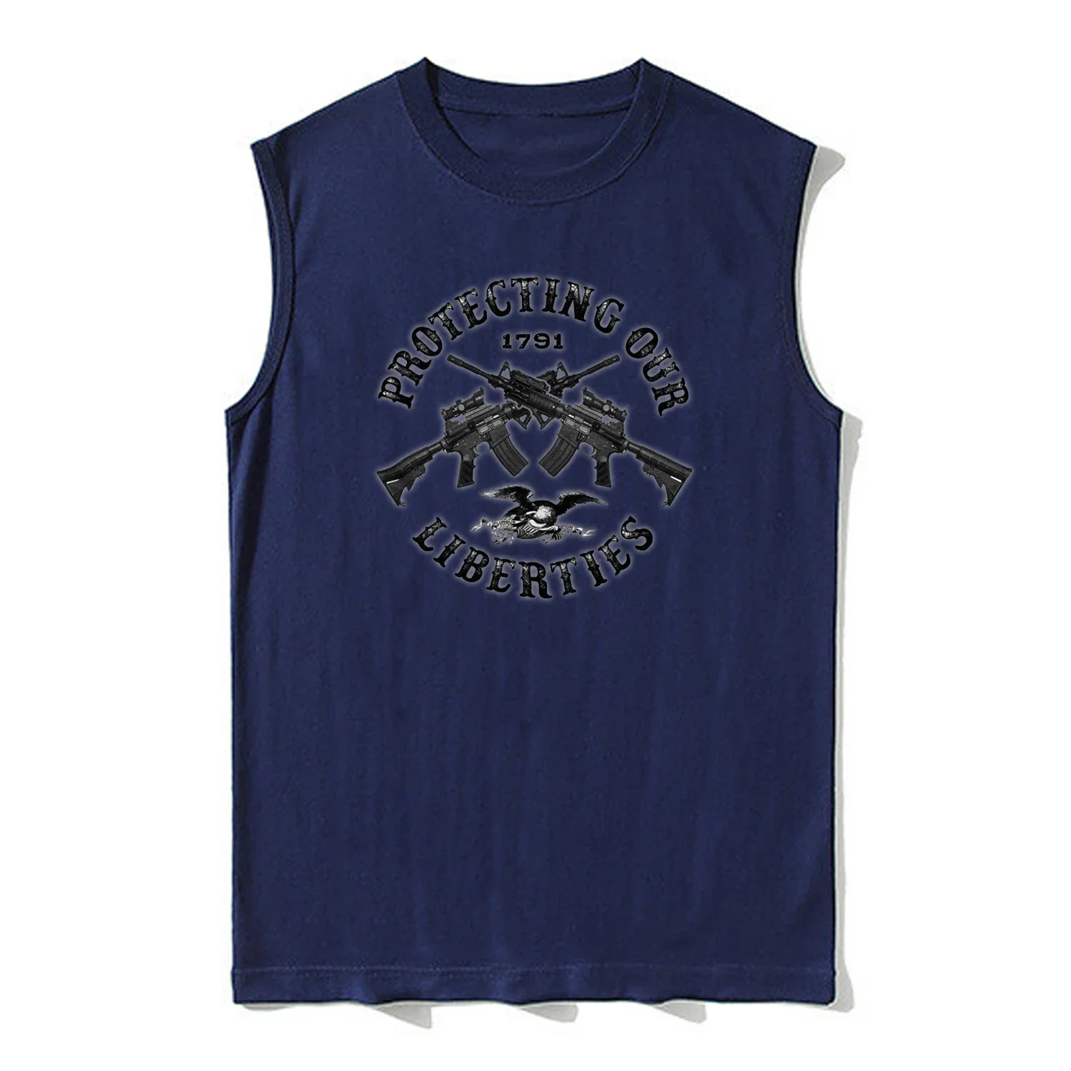 2nd Amendment Protecting Our Liberties 1791 Gun Rights Tanktop 100% Cotton O-Neck Summer Casual Mens Vest Sleeveless T-shirt