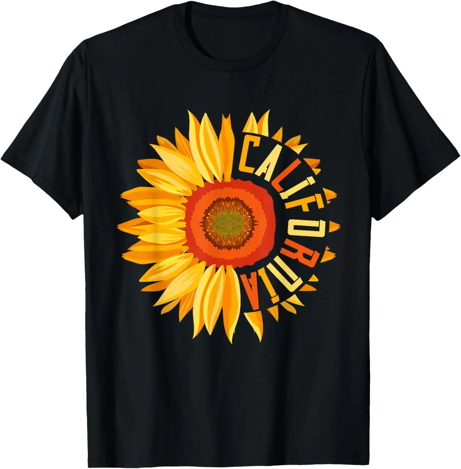 Yellow Sunflower Californian Summer United States California T-Shirt